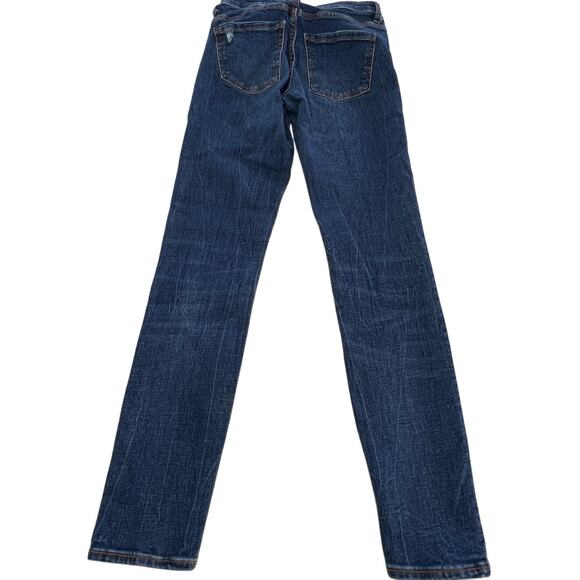 Zara Jeans Womens 2 Blue Skinny Stretch Distressed Denim Premium Collection - Picture 2 of 7